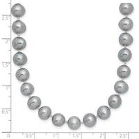 Sterling Silver Rhodium 7-8mm Grey FWC Pearl Necklace