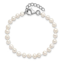 SS RH-pltd 4-5mm FWC Pearl 14in Necklace 5in Bracelet & Earring Set