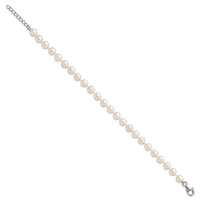 Sterling Silver RH 6-7mm FWC Pearl 18/2 Necklace 7/1 Brace/Earring Set