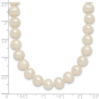 6-7mm White Semi-round Freshwater Cultured Pearl Endless Necklace