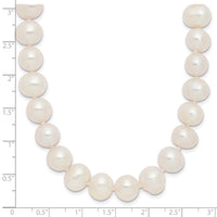 9-10mm White Semi-round Freshwater Cultured Pearl Endless Necklace