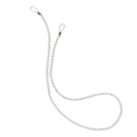 4-5mm White Imitation Shell Pearl with Glass Bead Eyewear Chain