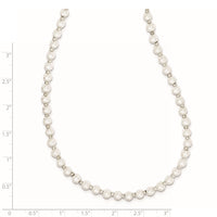 4-5mm White Imitation Shell Pearl with Glass Bead Eyewear Chain