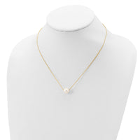Sterling Silver Gold-plated 8-9mm FWC Pearl 18inch Necklace