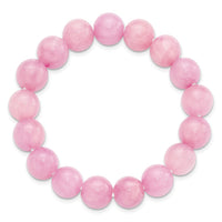 Pink Rose Quartz 10.00mm Beaded Stretch Bracelet