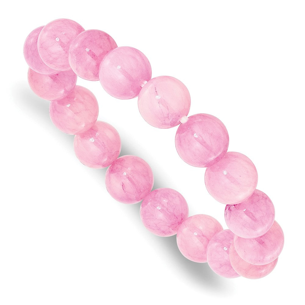 Pink Rose Quartz 10.00mm Beaded Stretch Bracelet