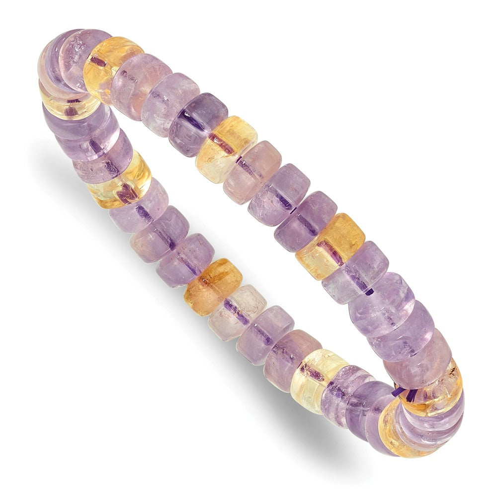 Ametrin 8mm Beaded Stretch Bracelet
