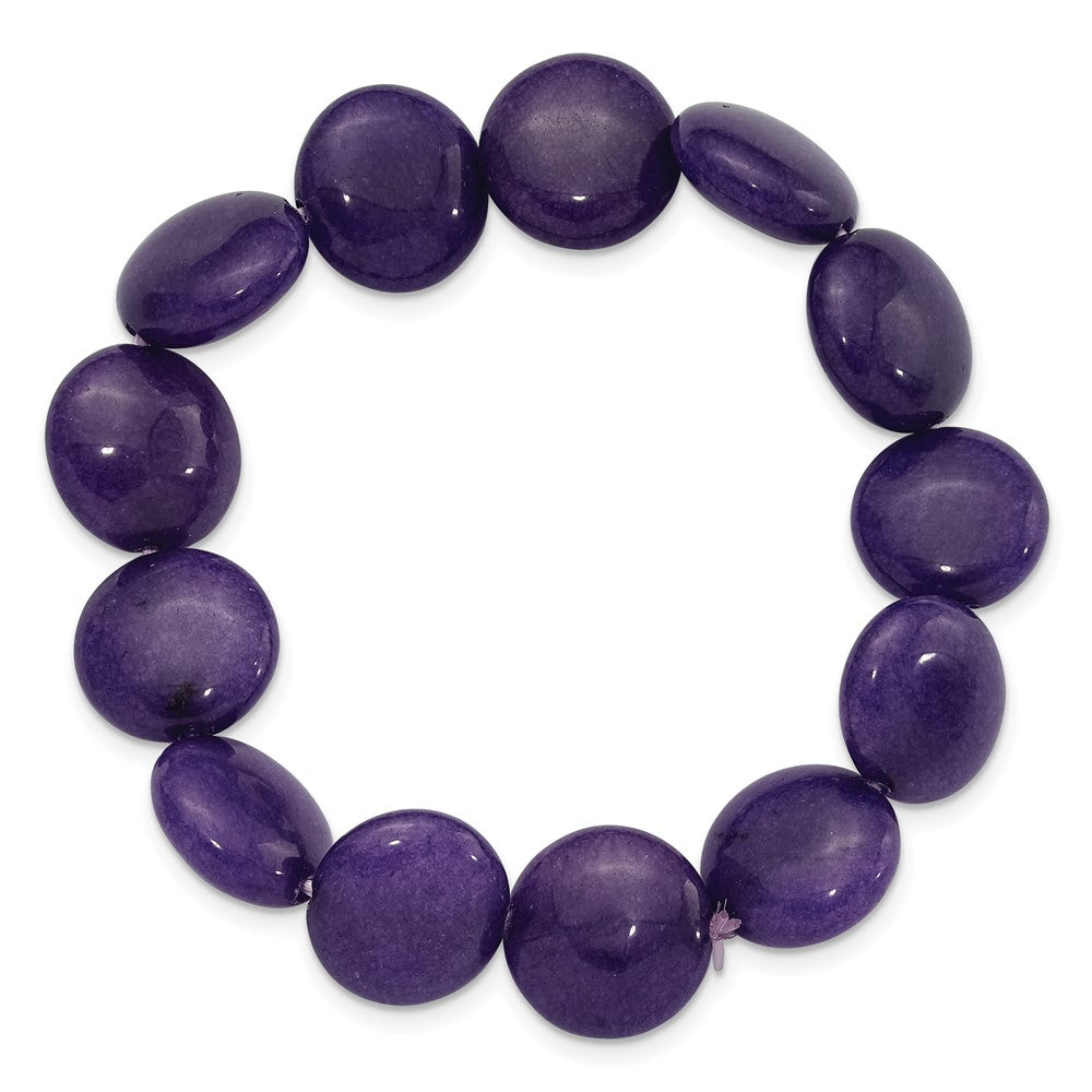 Purple Quartz 14.00mm Beaded Stretch Bracelet