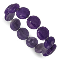 Purple Quartz 14.00mm Beaded Stretch Bracelet
