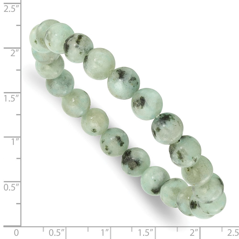 Kiwi Jasper 8.5mm Beaded Stretch Bracelet