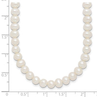 Sterling Silver Rh-plated 6-7mm FWC Pearl 14in w/2in ext Choker