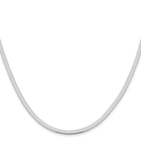 Sterling Silver Rhodium-plated 3mm Magic Herringbone Chain
