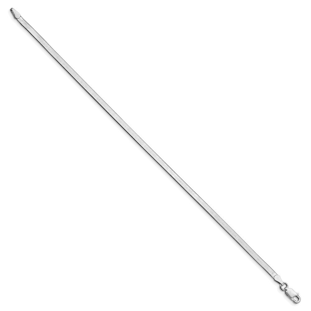 Sterling Silver Rhodium-plated 3mm Magic Herringbone Chain