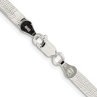 Sterling Silver Rhodium-plated 4.5mm Magic Herringbone Chain