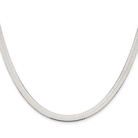 Sterling Silver Rhodium-plated 5.25mm Magic Herringbone Chain