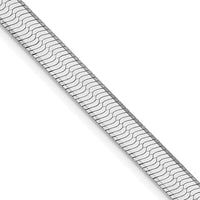 Sterling Silver Rhodium-plated 5.25mm Magic Herringbone Chain