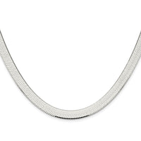 Sterling Silver Rhodium-plated 8mm Magic Herringbone Chain