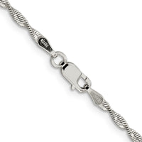 Sterling Silver 2mm Twisted Herringbone Chain