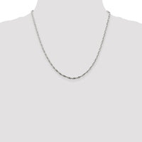 Sterling Silver 2mm Twisted Herringbone Chain