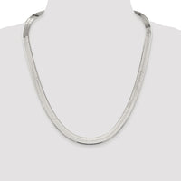 Sterling Silver Rhodium-plated 8.75mm Magic Herringbone Chain