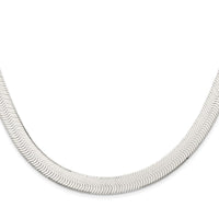 Sterling Silver Rhodium-plated 10.5mm Magic Herringbone Chain