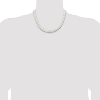 Sterling Silver Rhodium-plated 10.5mm Magic Herringbone Chain