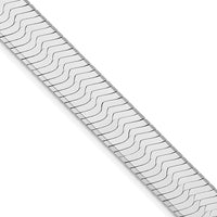 Sterling Silver Rhodium-plated 10.5mm Magic Herringbone Chain