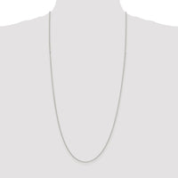 Sterling Silver Rhodium-plated 1.5mm Diamond-cut Rolo Cable Chain
