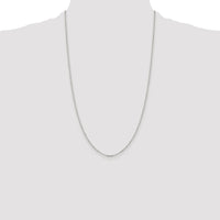 Sterling Silver Rhodium-plated 1.75mm Diamond-cut Rolo Cable Chain