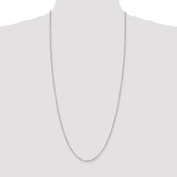 Sterling Silver 2.2mm Diamond-cut Rolo Cable Chain