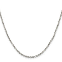 Sterling Silver 2.6mm Diamond-cut Rolo Cable Chain