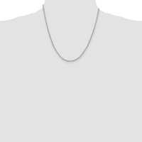 Sterling Silver Rhodium-plated 2.6mm Diamond-cut Rolo Cable Chain