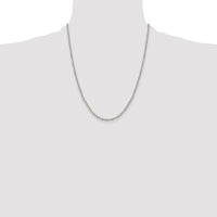 Sterling Silver Rhodium-plated 2.6mm Diamond-cut Rolo Cable Chain