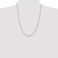 Sterling Silver Rhodium-plated 2.6mm Diamond-cut Rolo Cable Chain