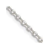 Sterling Silver 2.6mm Diamond-cut Rolo Cable Chain