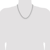 Sterling Silver 4.75mm Hammered Curb Chain
