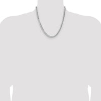 Sterling Silver 6.35mm Hammered Curb Chain