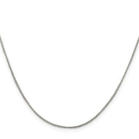 Sterling Silver 1mm Round Box Chain w/2in ext.