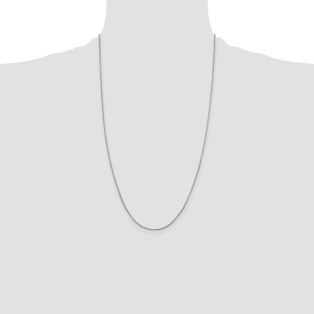 Sterling Silver 1mm Round Box Chain