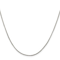 Sterling Silver Rhodium-plated 1mm Round Box Chain