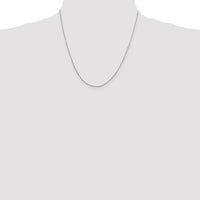 Sterling Silver Rhodium-plated 1mm Round Box Chain