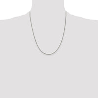 Sterling Silver 1.25mm Round Box Chain w/4in ext.
