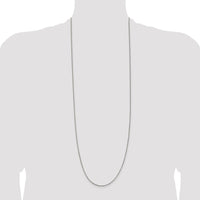 Sterling Silver 1.25mm Round Box Chain