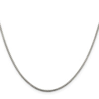 Sterling Silver 1.5mm Round Box Chain w/2in ext.