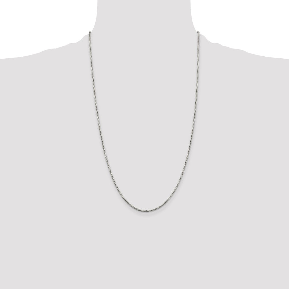 Sterling Silver 1.5mm Round Box Chain