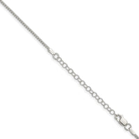 Sterling Silver 1.5mm Round Box Chain w/2in ext.