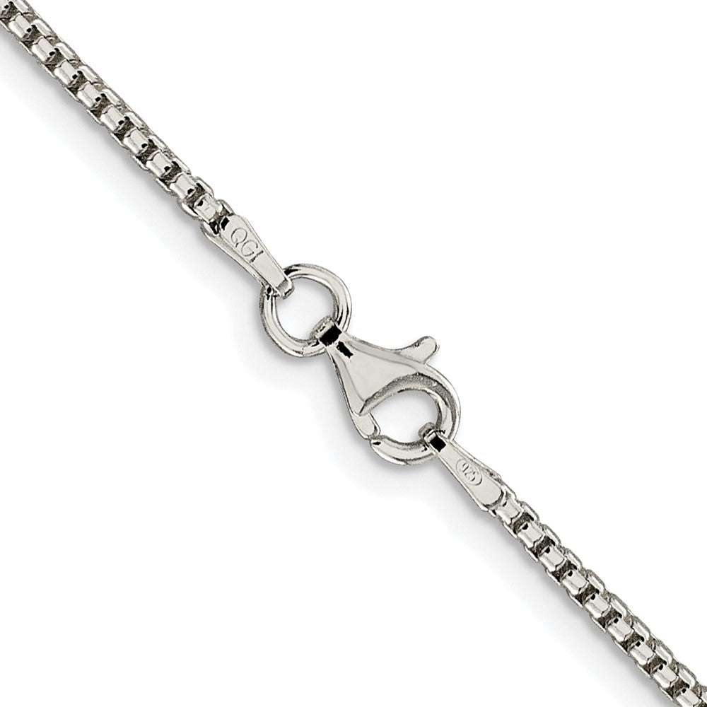 Sterling Silver Rhodium-plated 1.75mm Round Box Chain