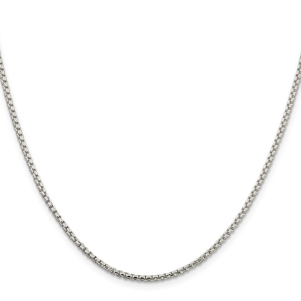 Sterling Silver 2mm Round Box Chain