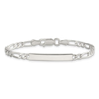 Sterling Silver Engraveable 7 in. Figaro Link ID Bracelet