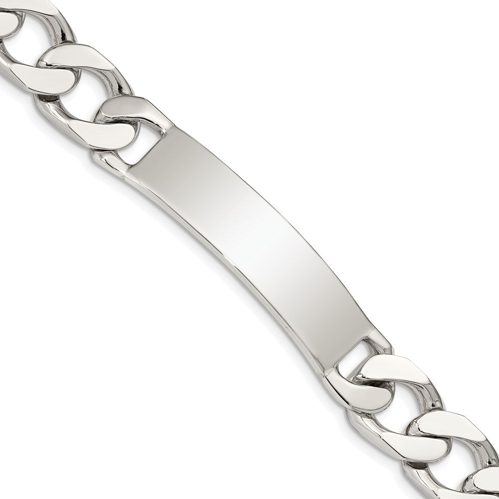 Sterling Silver 8.5inch Polished Engraveable Curb Link ID Bracelet